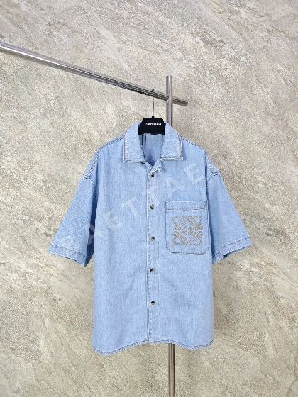 로에베 자수 데님 남성 긴팔 셔츠 119904