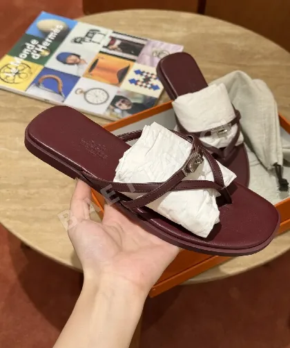 에르메스 샌들 Red calfskin 송아지가죽 189041