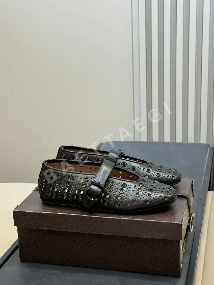 알라이아 메탈릭 아이렛 발레슈즈 신발 120462