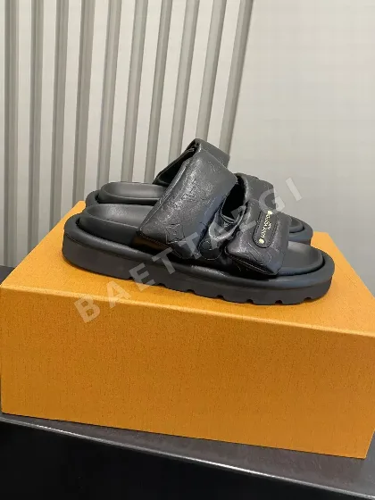 루이비통 더블 스트랩 데님 슬리퍼 99342