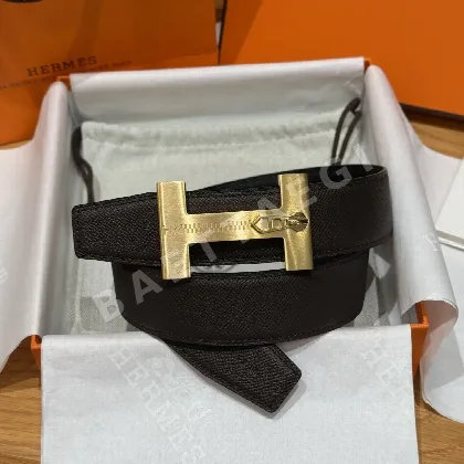 에르메스 H 모티브 양면 가죽 벨트 175388