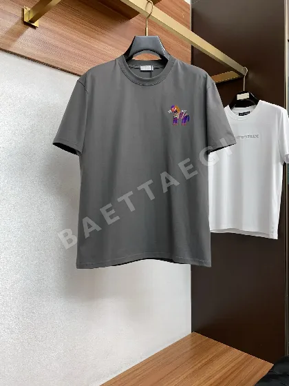 디올 코튼 크루넥 남성 반팔 티셔츠 47384