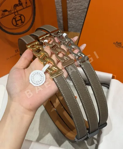 에르메스 닻 모양 체인 메탈 버클 벨트 176733