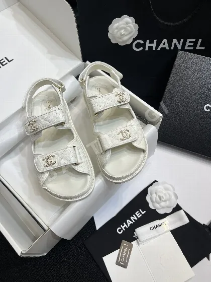 샤넬 더블 C 버클 벨크로 비치슈즈 94667