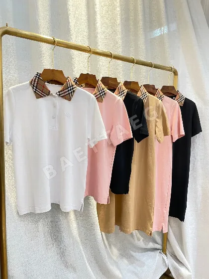 버버리 말 자수 반팔 폴로셔츠