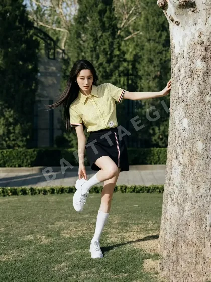 톰브라운 여성 코튼 반팔 셔츠 53192