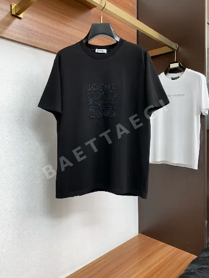 로에베 남성 코튼 크루넥 반팔 티셔츠 48345