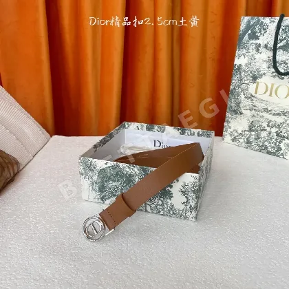 디올 금도금 메탈 링 CD 버클 송아지가죽 벨트 59654