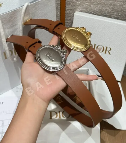 디올 메달리온 가죽 벨트 177506