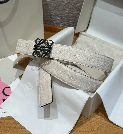 로에베 아나그램 메탈 버클 리버시블 송아지가죽 벨트 177023