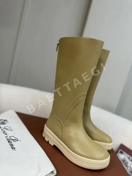 로로피아나 레이크사이드 카프스킨 미드카프 부츠 94327