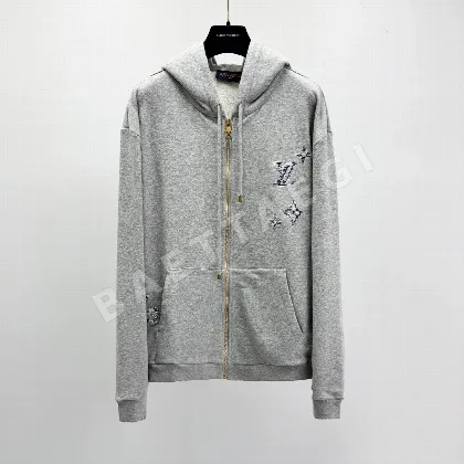 루이비통 모노그램 자수 면 후드 자켓 113895