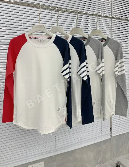 톰브라운 컬러 블록 남성 긴팔 티셔츠 126393