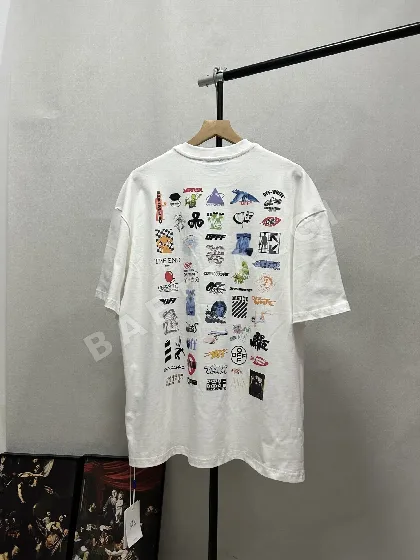 오프화이트 OW 10 주년 기념 로고 반팔 티셔츠 86994