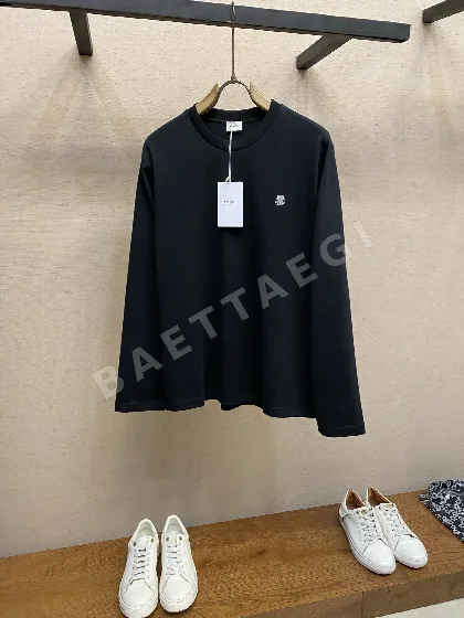 셀린느 개선문 자수 코튼 오버핏 긴팔 티셔츠