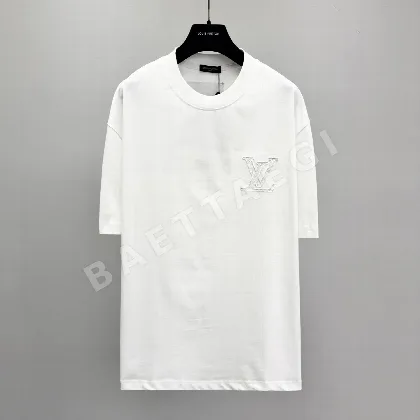 루이비통 반팔 크루넥 자수 티셔츠 113908