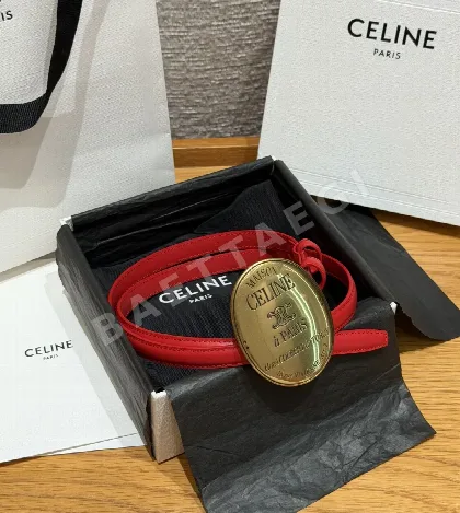 셀린느 메종 13mm 가죽 벨트 177143