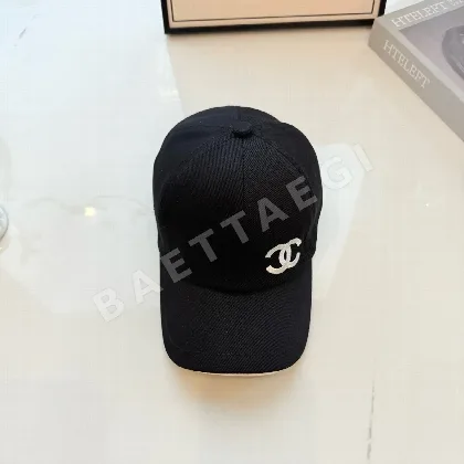 샤넬 트윌 더블 C 자수 야구모자 82463