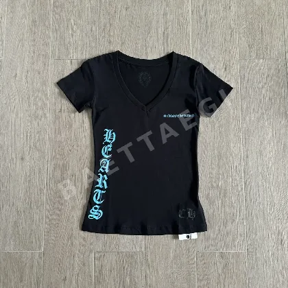 크롬하츠 산스크리트어 로고 프린트 여성 반팔 티셔츠 107666