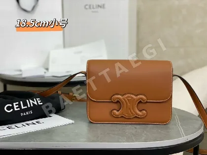 셀린느 엠보싱 갈색 미니 박스형 가방 199223