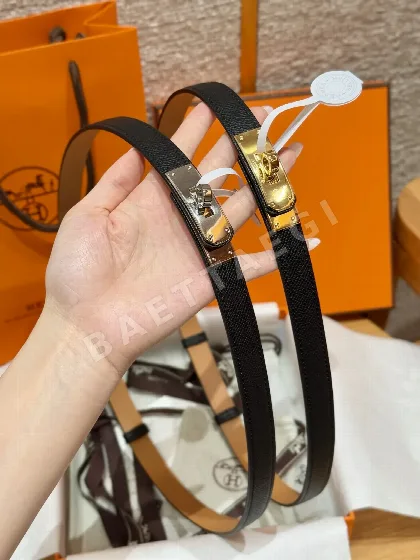 에르메스 켈리 18K 골드 스테인리스 스틸 버클 여성용 벨트 176057