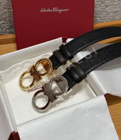 페레가모 간치니 양면 가죽 벨트 175164