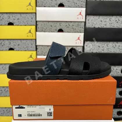 에르메스 [YX] 블랙 블루 205752 Hermes Chypre Sandal /