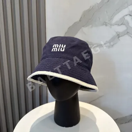 미우미우 자수 버킷 햇 모자 118927