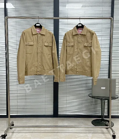 톰브라운 카키 코튼 데님 워크 재킷 46766