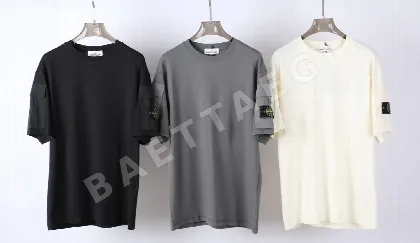 스톤아일랜드 암밴드 배지 포켓 크루넥 반팔 티셔츠 47787