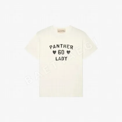 발렌티노 손상된 하트 문자 로고 여성 반팔 티셔츠 87935