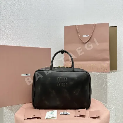 미우미우 레트로 브라운 볼링 가방 68053