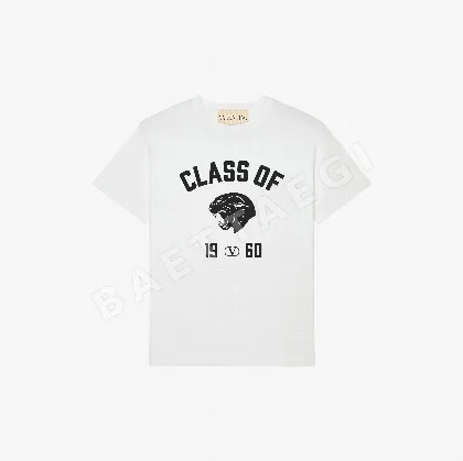 발렌티노 호피무늬 로고 반팔 티셔츠 87894