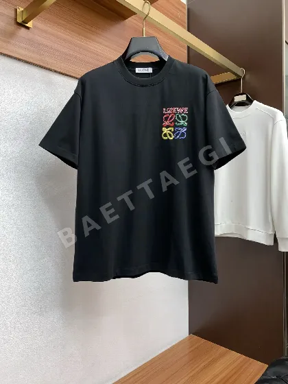로에베 코튼 크루넥 남성 반팔 티셔츠 48366
