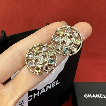 샤넬 오각별 라인스톤 귀걸이 178097