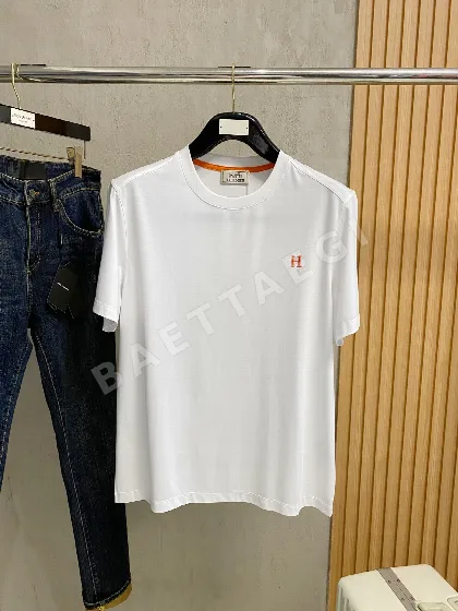 에르메스 크루넥 코튼 반팔 티셔츠 49486
