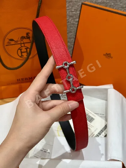에르메스 H자형 메시 버클 양면 가죽 벨트 175276