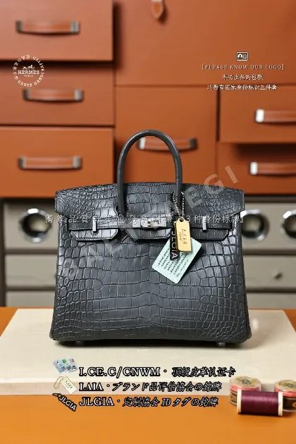 에르메스 버킨백 25 안개얼굴바닷물악어 가방 17974