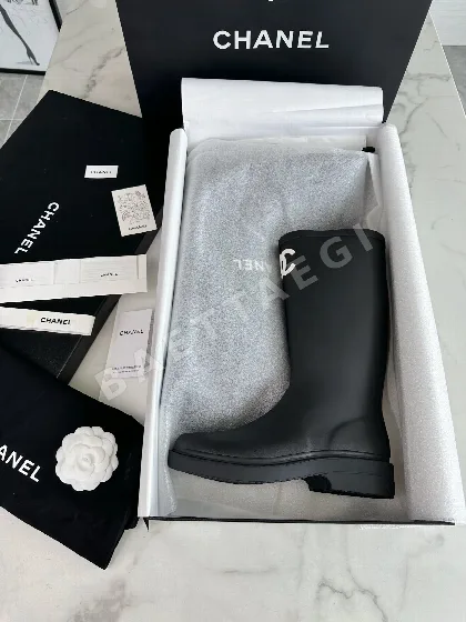 샤넬 빈티지 레인부츠 3425