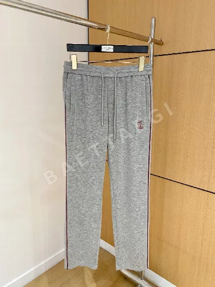 브루넬로쿠치넬리 에어리 라이스 그레인 체크 남성 바지 88394