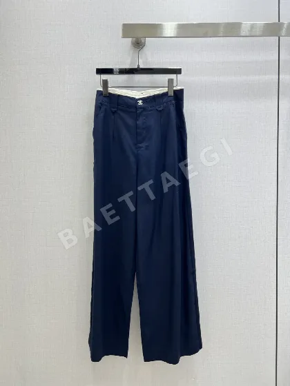 샤넬 린넨 와이드 팬츠 여성 바지 103883