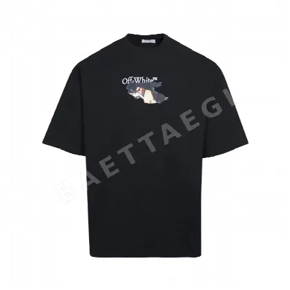 오프화이트 캐릭터 화살표 프린트 남성 반팔 티셔츠 87060