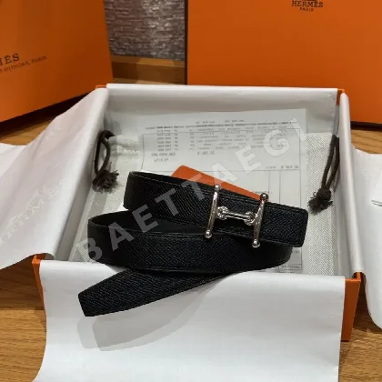 에르메스 JD380-H 양면 가죽 벨트 176414