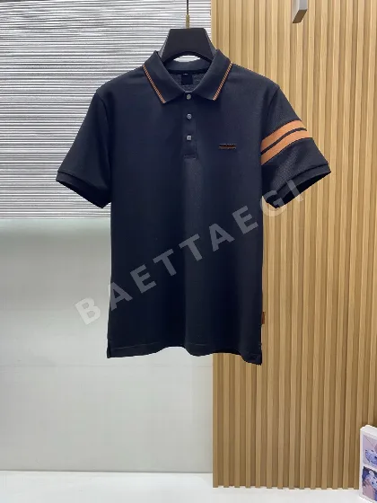 제냐 남성 린넨 메시 반팔 폴로셔츠 151356
