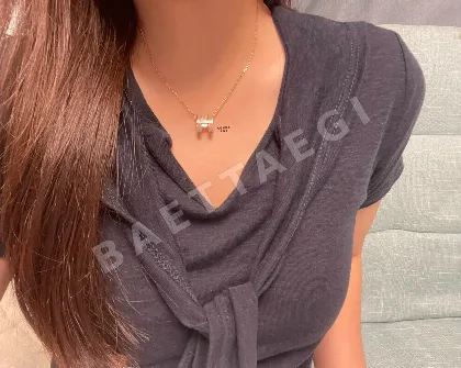 에르메스 대형 H 에나멜 목걸이 70315