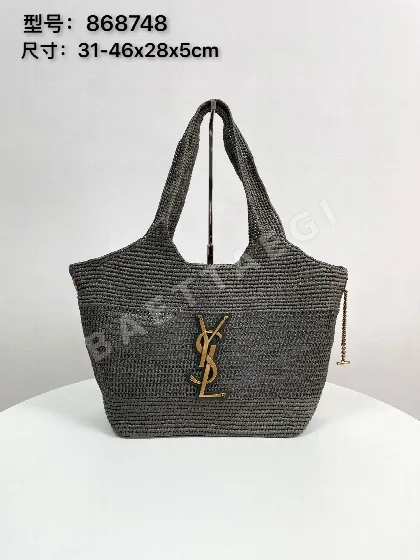생로랑 ICARE 라피아 스트로우 가방 S사이즈 868748