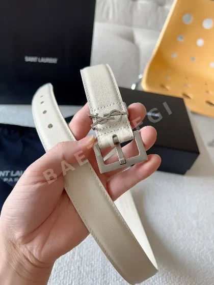 생로랑 카프스킨 CASSANDRE 로고 벨트 58358