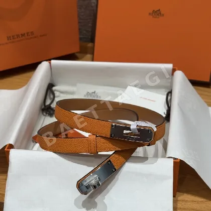 에르메스 켈리 팔라듐 버클 헌터 가죽 벨트 176479