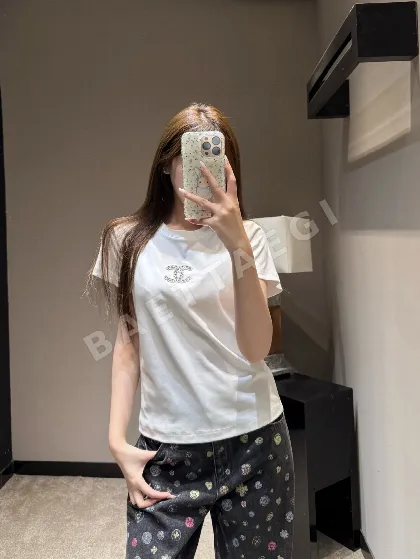 샤넬 더블 C 비즈 크루넥 반팔 티셔츠