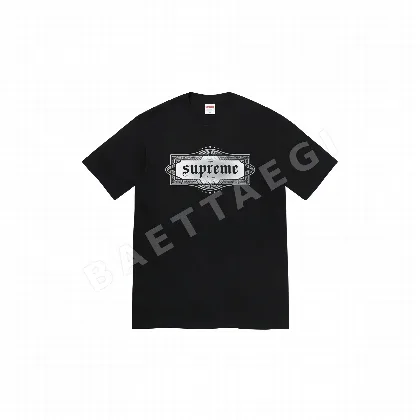 슈프림 레터 프린트 크루넥 남성 반팔 티셔츠 87295